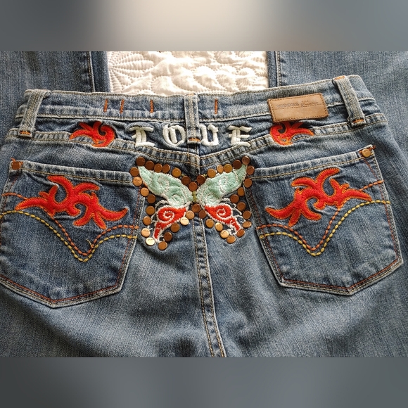 Vigoss Vintage Y2K Love Jeans Juniors 9/10 - Picture 4 of 14